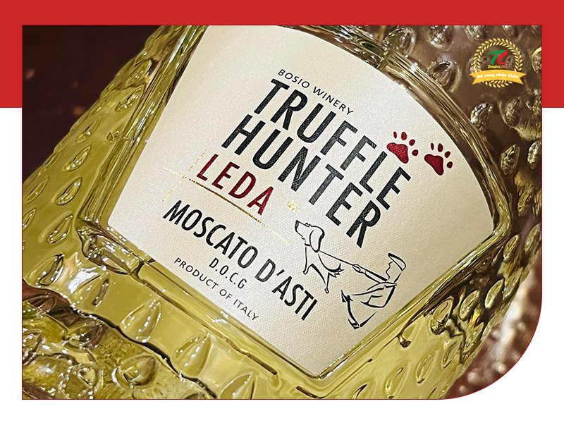 Rượu vang trắng ngọt Truffle Hunter Moscato D'Asti Leda - Chai vang với hương vị ngọt ngào, say mê