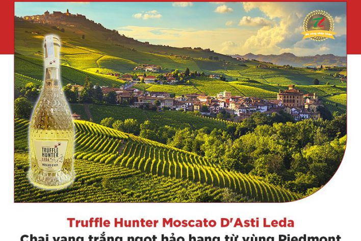 Rượu vang trắng ngọt Truffle Hunter Moscato D'Asti Leda - Chai vang với hương vị ngọt ngào, say mê