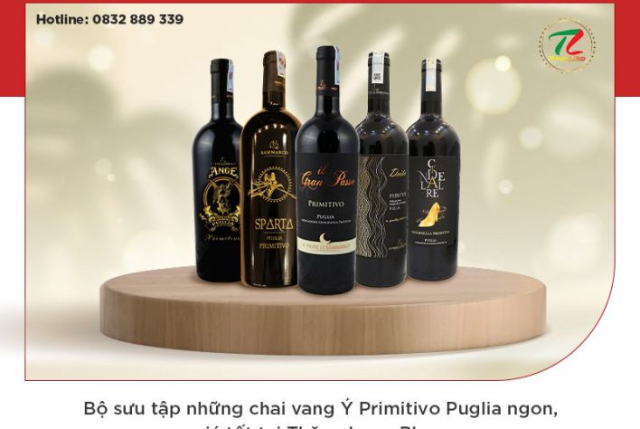 Bộ sưu tập vang Ý Primitivo Puglia ngon, giá tốt tại Thăng Long Plaza