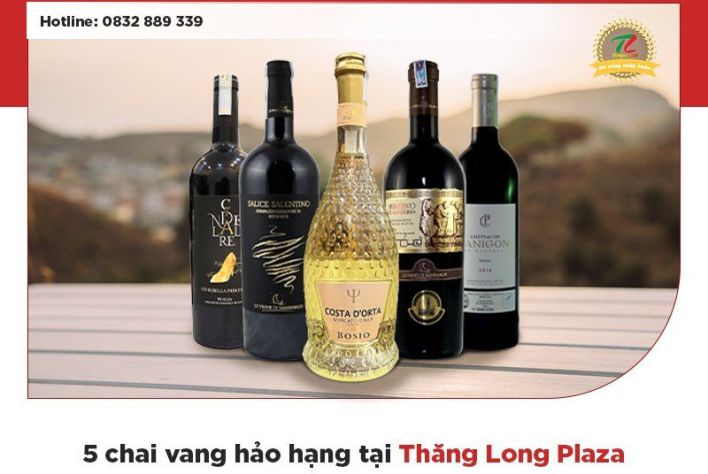 Top 5 chai vang hảo hạng bậc nhất tại Thăng Long Plaza hiện nay