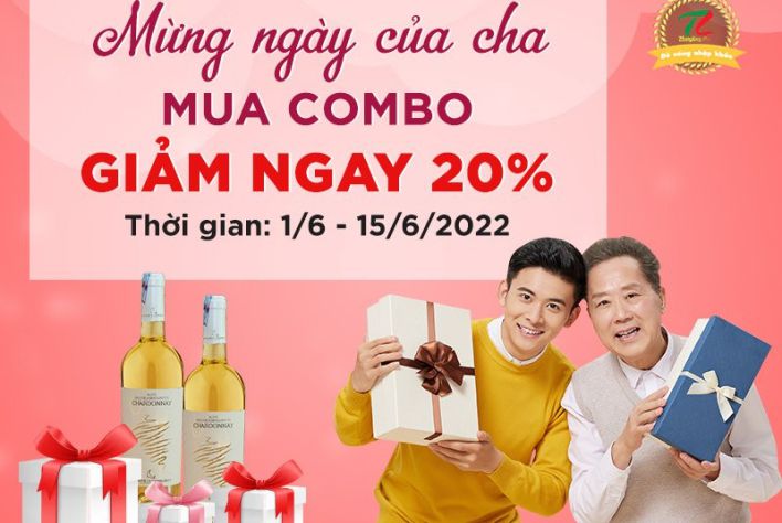 Ưu đãi khủng lên đến 20% khi mua combo vang trắng Le Vigne di Sammarco Chardonnay Bianco Salento nhân Ngày của cha